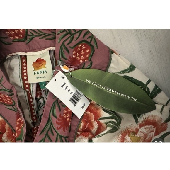 NWT Farm Rio Ainika Floral Delicate Midi Skirt Sz XS - Picture 10 of 13